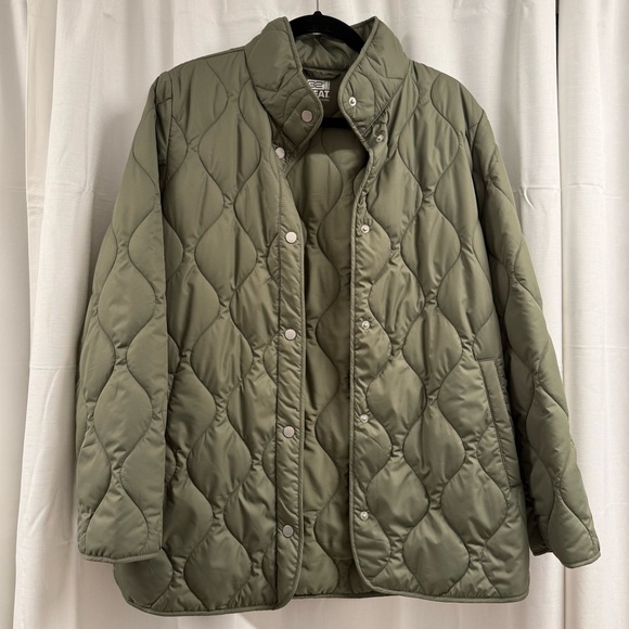 32 Degrees Olive Green Quilted Lightweight Jacket Size Small - Picture 2 of 11